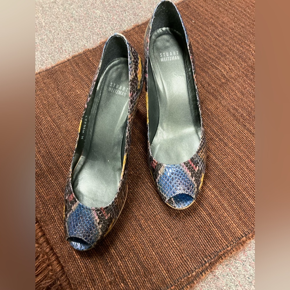 Snake Skin Stuart Heels